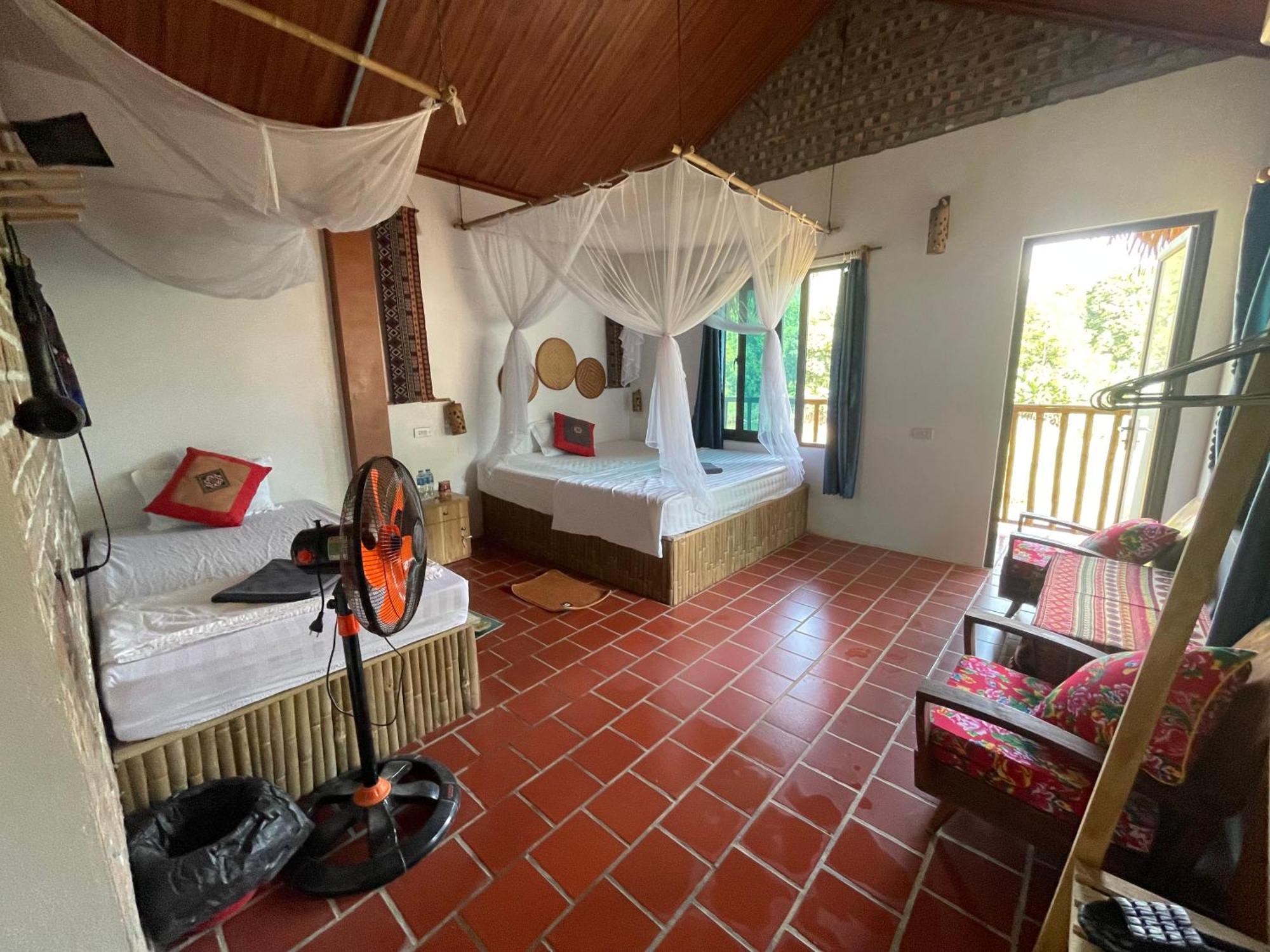 Vu Linh Palm House Homestay - Bungalow Yen Bai Luaran gambar